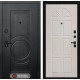 Входная дверь Grand 15 (Альберо блэк / Алмон 25) для квартиры с шумоизоляцией и магнитным контуром уплотнения, толщина полотна 110 мм, взломостойкая с толщиной металла 1.8 мм, турецкие замки KALE, чёрная фурнитура, панели МДФ с двух сторон