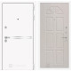 Входная дверь Line White 15 (Шагрень белая / Алмон 25) для квартиры в ПИК с шумоизоляцией, толщина полотна 95 мм, взломостойкая с толщиной металла 1.8 мм, замки 4-го класса защиты
