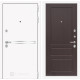 Входная дверь Line White 3 (Шагрень белая / Орех премиум) для квартиры в ПИК с шумоизоляцией, толщина полотна 95 мм, взломостойкая с толщиной металла 1.8 мм, замки 4-го класса защиты