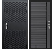 Входная дверь Black Cisa 22 (Чёрный кварц / Графит софт) для квартиры с шумоизоляцией, толщина полотна 120 мм, взломосткая с толщиной металла 1.8 мм, и