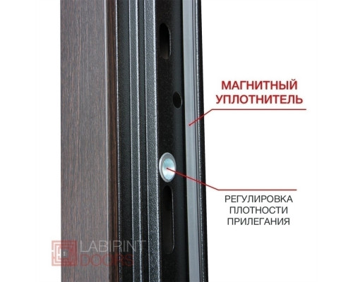 Входная дверь Нью-Йорк 6 (Венге / Белое дерево) для квартиры с шумоизоляцией, толщина полотна 115 мм, взломостойкая с толщиной металла 1.8 мм, турецкие замки Kale, панели МДФ с двух сторон
