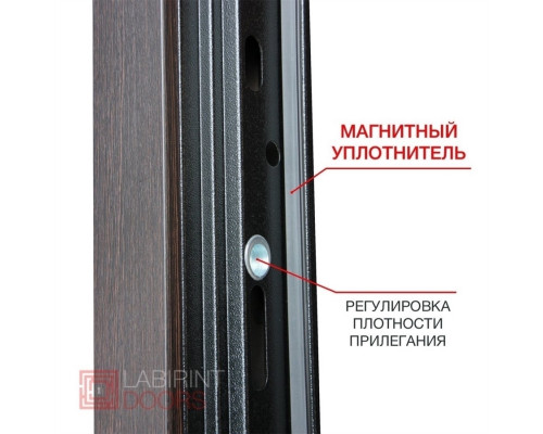 Входная дверь Нью-Йорк 7 (Венге / Белое дерево) для квартиры с шумоизоляцией, толщина полотна 115 мм, взломостойкая с толщиной металла 1.8 мм, турецкие замки Kale, панели МДФ с двух сторон