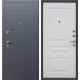 Входная дверь Техно XN 91 U (Букле Графит / Белый матовый) для квартиры с шумоизоляцией, толщина полотна 105 мм, толщина металла 1.5 мм, замки 3 и 4-го класса защиты, три контура уплотнения
