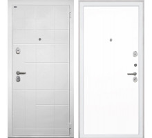 Входная дверь Спарта White (Лофт белый / Силк Сноу белый) для квартиры в ПИК с шумоизоляцией, толщина полотна 90 мм, толщина металла 1.5 мм, турецк