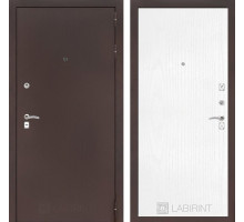 Входная дверь Классик 7 (Антик медный / Белое дерево) для квартиры с шумоизоляцией, толщина полотна 90 мм, толщина металла 1.5 мм, три контура уп