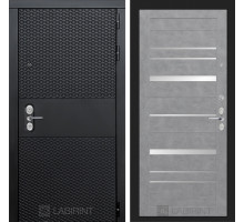 Входная дверь Black Cisa 20 (Чёрный кварц / Бетон светлый) для квартиры с шумоизоляцией, толщина полотна 120 мм, взломосткая с толщиной металла 1.8 мм
