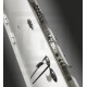 Входная дверь Line White 25 (Шагрень белая / Бетон светлый) для квартиры в ПИК с шумоизоляцией, толщина полотна 95 мм, взломостойкая с толщиной металла 1.8 мм, замки 4-го класса защиты