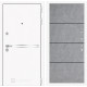 Входная дверь Line White 25 (Шагрень белая / Бетон светлый) для квартиры в ПИК с шумоизоляцией, толщина полотна 95 мм, взломостойкая с толщиной металла 1.8 мм, замки 4-го класса защиты
