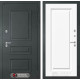 Входная дверь Атлантик Термо 27 (Графитовый серый RAL 7024 / Эмаль белая RAL 9003) для загородного дома, дачи, коттеджа, толщина полотна 105 мм, толщина металла 1.5 мм, антикоррозийная защита, магнитный контур уплотнения
