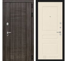 Входная дверь Сканди 3 (Дарк Грей / Крем софт) для квартиры с шумоизоляцией, толщина полотна 105 мм, взломостойкая с толщиной металла 1.8 мм, тур