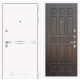 Входная дверь Line White 16 (Шагрень белая / Алмон 28) для квартиры в ПИК с шумоизоляцией, толщина полотна 95 мм, взломостойкая с толщиной металла 1.8 мм, замки 4-го класса защиты