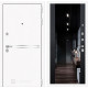 Входная дверь Line White с тонированным зеркалом Максимум (Шагрень белая / Черный кварц) для квартиры в ПИК с шумоизоляцией, толщина полотна 95 мм, взломостойкая с толщиной металла 1.8 мм, замки 4-го класса защиты