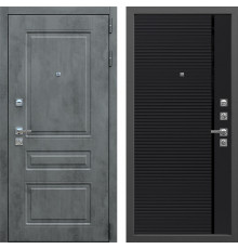 Входная дверь Соната №115 (Бетон темный / Черный кварц) для квартиры с шумоизоляцией, толщина полотна 110 мм, толщина металла 1.5 мм, замки 3 и 4-го