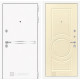 Входная дверь Line White 23 (Шагрень белая / Шампань софт) для квартиры в ПИК с шумоизоляцией, толщина полотна 95 мм, взломостойкая с толщиной металла 1.8 мм, замки 4-го класса защиты