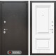Входная дверь Сильвер 26 (Антик темное серебро / Эмаль белая RAL 9003) для квартиры с шумоизоляцией, толщина полотна 105 мм, взломостойкая с толщиной металла 1.8 мм и магнитным контуром уплотнения, замки 4-го класса защиты
