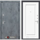 Входная дверь Бетон 27 (Бетон песочный / Эмаль белая RAL 9003) для квартиры с шумоизоляцией, толщина полотна 115 мм, толщина металла 1.5 мм, замки 4-го класса защиты, панели МДФ с двух сторон
