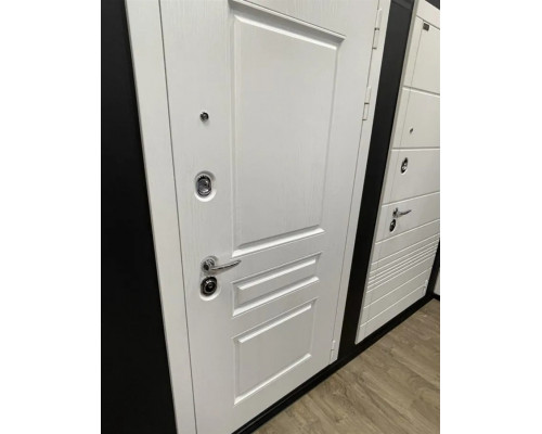 Входная дверь Версаль 04 (Альберо браш / Беленый дуб) для квартиры в ПИК с шумоизоляцией, толщина полотна 110 мм, толщина металла 1.5 мм, замки 4-го класса защиты, панели МДФ с двух сторон