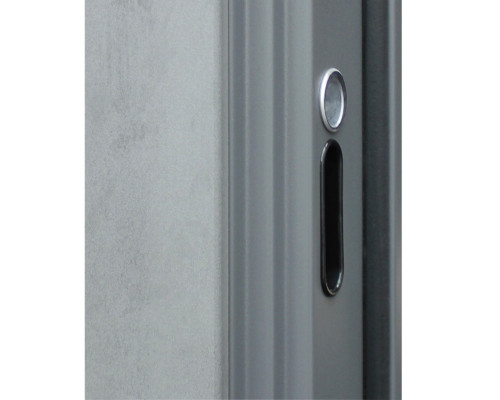 Входная дверь Дуэт Б (Бетон темный / Бетон светлый) для квартиры с шумоизоляцией, толщина полотна 110 мм, толщина металла 1.5 мм, замки 3 и 4-го класса защиты, панели МДФ с двух сторон