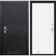 Входная дверь Black Cisa 11 (Чёрный кварц / Белый софт) для квартиры с шумоизоляцией, толщина полотна 120 мм, взломосткая с толщиной металла 1.8 мм, итальянский замок CISA, панели МДФ с двух сторон