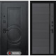 Входная дверь Grand 22 (Альберо блэк / Графит софт) для квартиры с шумоизоляцией и магнитным контуром уплотнения, толщина полотна 110 мм, взломостойкая с толщиной металла 1.8 мм, турецкие замки KALE, чёрная фурнитура, панели МДФ с двух сторон