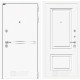 Входная дверь Line White 26 (Шагрень белая / Эмаль белая RAL 9003) для квартиры в ПИК с шумоизоляцией, толщина полотна 95 мм, взломостойкая с толщиной металла 1.8 мм, замки 4-го класса защиты