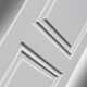 Входная дверь Line White 26 (Шагрень белая / Эмаль белая RAL 9003) для квартиры в ПИК с шумоизоляцией, толщина полотна 95 мм, взломостойкая с толщиной металла 1.8 мм, замки 4-го класса защиты