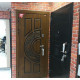 Входная дверь Спартак №103 (Голден патина черная / Белая шагрень) для квартиры с шумоизоляцией, толщина полотна 100 мм, взломостойкая с двумя листами металла толщиной 1.8 мм + 1.0 мм, замок 4-го класса защиты, панели МДФ с двух сторон
