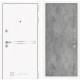 Входная дверь Line White 24 (Шагрень белая / Бетон светлый) для квартиры в ПИК с шумоизоляцией, толщина полотна 95 мм, взломостойкая с толщиной металла 1.8 мм, замки 4-го класса защиты