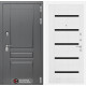 Входная дверь Платинум 01 (Альберо Грей / Белое дерево) для квартиры с шумоизоляцией, толщина полотна 115 мм, взломостойкая с толщиной металла 1.8 мм, турецкие замки Kale, панели МДФ с двух сторон