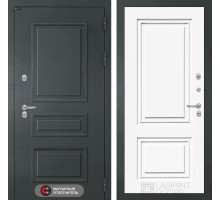 Входная дверь Атлантик Термо 26 (Графитовый серый RAL 7024 / Эмаль белая RAL 9003) для загородного дома, дачи, коттеджа, толщина полотна 105 мм, толщина
