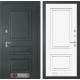 Входная дверь Атлантик Термо 26 (Графитовый серый RAL 7024 / Эмаль белая RAL 9003) для загородного дома, дачи, коттеджа, толщина полотна 105 мм, толщина металла 1.5 мм, антикоррозийная защита, магнитный контур уплотнения