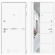 Входная дверь Line White 19 зеркало (Шагрень белая / Белый софт) для квартиры в ПИК с шумоизоляцией, толщина полотна 95 мм, взломостойкая с толщиной металла 1.8 мм, замки 4-го класса защиты